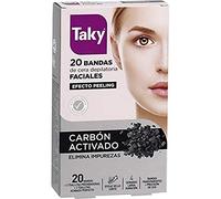 CARBON ACTIVADO bandas cera faciales depilatorias 20 uds
