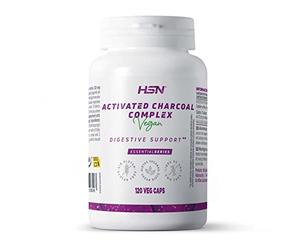 Carbón Activo Coco 2000 MG de HSN | 120 Cápsulas Vegetales 2 Gramos Carbón Activado Alimentario con Carbonato de Calcio por Dosis Diaria (ALTA Potencia) | No-GMO, Vegano, Sin Gluten