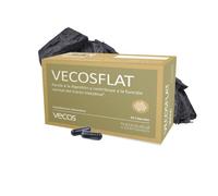 Carbón Activo para Reducir los Gases e Hinchazón - Vecosflat - 60 Cápsulas - Contribuye a la Función Normal del Tracto Intestinal - Complemento Alimenticio