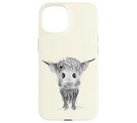 Carbón con Estampado Animal de Vaca de Las Tierras Altas No 26 Carcasa para iPhone 15