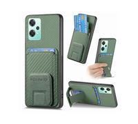 Carbon Fiber Card Bag Fold Stand Phone Case for OnePlus Nord CE2 Lite 5G