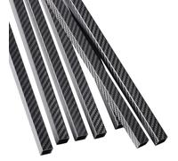 Carbon Fiber Rectangular Square Tube Twill Matte, Length 500mm Square Carbon Fiber Tubes 1 Piece(8X8X6MM)