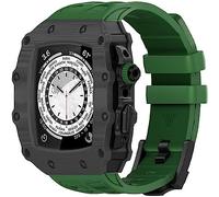Carbon Fiber Watch Case Silicone Exercise Band Full Protection Mod Kit，For 8/7/6/5/4/SE 45mm 44mm，Rm Shockproof Bumper Cover Sport Watch Straps And Stainless Steel Buckle