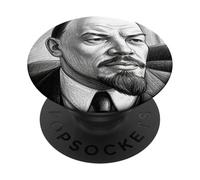 Carbón Lenin Sketch PopSockets PopGrip Adhesivo