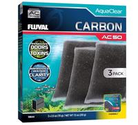 Carbón para Filtro Mochila para Acuario Fluval AquaClear AC50, 3 pc