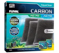 Carga Pack Carbón Activo para filtros mochila para acuario Fluval AquaClear AC70/110, 3pc