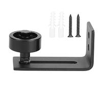 Carbon Steel Barn Door Floor Guide Roller Set | Noiseless Sliding Door Hardware | Adjustable Guide for 1-2 Inch Doors | 8 - Piece Accessory Kit with Wheels & Screws