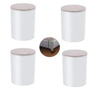 Carbon Steel Furniture Legs,Table Legs,Furniture Heightening Cushion, Replacement Support Legs,Coffee Table Sofa Bed,Dining Table Leg Cushion,4 Pcs, 40mm/1.6in,White