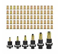 Carbon Steel Head Rivet Nut Tool, M3 M4 M5 M6 M8 M10 M12 Rivnut Kit, Carbon Steel Rivnut Set, Threaded Rivet Nut Kit for Automotive, Construction (6-Piece with 60 Rivet Nuts)
