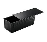 Carbon Steel Lid Bread Pan Lid - Corrugated Non-Stick Bakeware, Sandwich Bread Tins Loaf Baking Pan with Pull-Out Cover, Professional Pullman Loaf Box, Heavy Duty Bakeware for Home Kitchen Restaurant