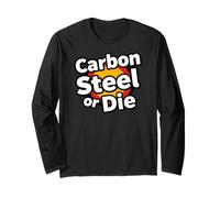 Carbon Steel or Die Funny Pan Wok Cooking Chef Manga Larga