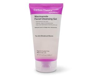 Carbon Theory Gel Limpiador Facial con Niacinamida VaPOREize de para Piel con Imperfecciones. Limpia, Minimiza los Poros y Elimina los Puntos Negros con Ácido Cítrico. 150 ml