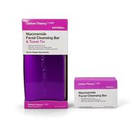 Carbon Theory Jabón facial limpiador Vaporeize con niacinamida y ácido cítrico de 80 g en lata de viaje. Jabón para pieles con tendencia al acné. Limpia suavemente, ayuda a minimizar los poros