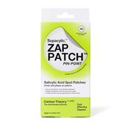 Carbon Theory Parche supacílico de punta de alfiler, 40 parches invisibles para espinillas, ácido salicílico, tratamiento localizado, parches para el acné, removedor de puntos blancos y parches de