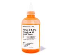 Carbon Theory Tónico facial con vitamina C SupaVIT-C - Tónico con ácido glicólico al 5% y limpiador para el control de imperfecciones facials exfoliante - Tónico facial vegano - 250 ml