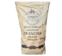 Carbon Vegetal Barbacoa Carbon Barbacoa Carbón 100% Sin Humo Ni Aditivos Carbón Vegetal De Encina Premium Ideal para Una Barbacoa Restaurantes Barbacoas Familiares o Asadores Ecologico Saco De 6Kg