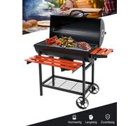 Carbón Vegetal Barbacoa Portátil Asador a Ø 70 X (L) 95,5 CM Carbón Smoker BBQ