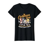 Carbonara Gang Funny Pasta Italian Meme - Camiseta de Comida para Hombre y Mujer Camiseta gráfica económica, Mujer, Negro, S