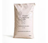 Carbonato de Calcio en Polvo Saco 25 kg Power Natural life | Grado Alimentario E170 | 100% Puro, sin Añadidos