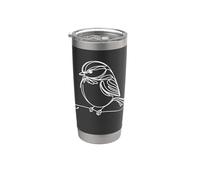 Carbonero arte lineal Observador de Aves Vaso térmico de acero inoxidable de doble pared