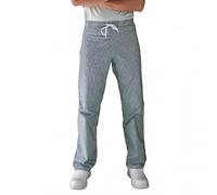 Carbonn - Pantalon de cuisine pied de poule - Femme & Homme M Bleu / Blanc