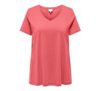 ONLY CARMAKOMA Carbonnie Life S/S V A-Shape tee Noos Camiseta, Negro, 48/50 para Mujer