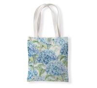 Carbono Tote Bag Flor Azul Bolsa Tote Bag, Bolsas de Multiusos con asas largas, Fuerte Lavable reutilizable, para Ropa, Colegio, Alimentos 35x40cm
