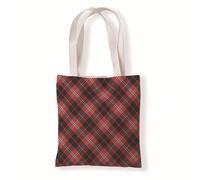 Carbono Tote Bag Geometría Roja Negra Bolsa Tote Bag, Bolsas de Multiusos con asas largas, Fuerte Lavable reutilizable, para Ropa, Colegio, Alimentos 35x40cm