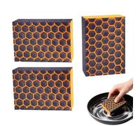 Carborundum Cleaning Sponges - Pot Clean Brush for Kitchen Stain Removal | Abrasive with Rust Eraser Function, 3 piezas Set for Cookware Sink Grill Burnt Food 10 x 7 x 2,5 cm