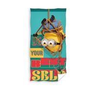 Carbotex GRU, mi Villano Favorito Minions Be You Best Self, Toalla de Ducha, Toalla de Playa, baño, Playa - 100% algodón - Dimensiones 70 x 140 cm