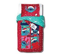 Carbotex LILO & Stitch STITCH241504 - Juego de ropa de cama reversible para niños, adolescentes y adultos, 135 x 200 y 80 x 80 cm