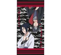 Carbotex Naruto Uzumaki Itachi Sasuke Uchiha - Toalla de playa o baño - 100% algodón - Dimensiones 70 x 140 cm