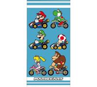 Carbotex Super Mario Luigi Toad Yoshi Peach Donkey Kong - Toalla de Playa - 100% algodón - Tamaño 70 x 140 cm