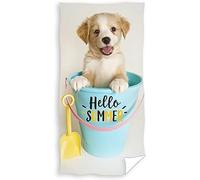 Carbotex Toalla de playa para perros, cachorros, de algodón, 70 cm x 140 cm (Multicolor TNL2140014)