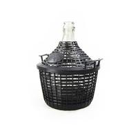Carboy/demijohn de vidrio con cesta protectora, 10 l, para almacenamiento y fermentación