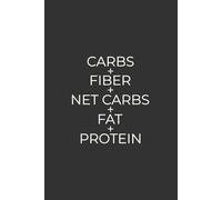 Carbs + Fiber + Net Carbs + Fat + Protein: Simple Daily Macro Tracker For Your Food Diet and Nutrition | Dark Gray