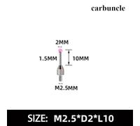 Carbuncle - Sonda micrométrica de cabeza de acero de 2 mm, tamaño M2, 5 roscas para un rendimiento fiable del indicador de prueba de dial (rubí, 10 mm)