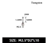 Carbuncle - Sonda micrómetro de cabeza de acero de 2 mm, tamaño M2, 5 roscas para un rendimiento fiable del indicador de prueba de dial (tungsteno, 10 mm)