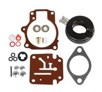 Carburador 396701 para motores Johnson y fueraborda 9.5HP 15HP 40HP 70HP Kit con kit de reparación de acero flotante para mantenimiento del motor fuera de borda
