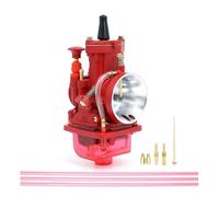 Carburador Carb Carburador PWK Rojo De 21, 24, 26, 28, 30, 32 Y 34 Mm con Power Jet para Motocicletas 2T Y 4T, Motos De Cross, Scooters Y Vehículos Todo Terreno. Kit Carburador(34mm Red)