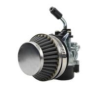 Carburador Carb Conjunto Colector Filtro Aire para Carburador Motocicleta 19 Mm Y 49 CC para Vehículos Todo Terreno 2 Tiempos 47 CC Y 49 CC para Minimotos Bolsillo Motocicleta Carburador Carb(Plata)