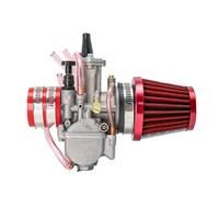 Carburador Carburadores 21 24 26 28 30 32 34mm Para Keihin Para Carburador PWK Con Filtro Aire 2/4T Carb Fit Motocicleta Motocross Dit Pit Bike Ciclomotor Para CB(28mm RED)