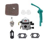 Carburador Completo para Motosierra FS55/FS55RC/FS38/KM55/HL55 + Filtro Aire, Kit Repuesto Original con Junta y Tornería