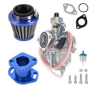 carburador de motocicleta Kit de colector de admisión VM22 de 26 mm y filtro de aire de 38 mm para Predator de 212 cc y 196 cc, compatible con Honda GX160 y GX200.(Blue)