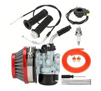 Carburador Generador Accesorios Para Motocicletas Carburador Con Filtro Aire Para 2 Tiempos Para Motores 49/50 Cc 80/100 Para Motorizados Para Ciclomotores(RED)