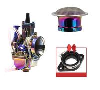 Carburador Moto Carburador 3 Unids/set Carburador + Adaptador + Filtro De Aire Con Malla Para 21 24 26 28 30 32 34mm Para Motocicleta 50-250cc(32mm)