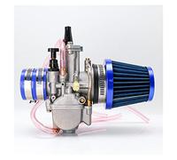 Carburador Moto Motocicleta para PWK 21 24 26 28 30 32 34mm Carburador con Filtro De Aire ATV Buggy Quad Dirt Bike Fit 2T 4T para Jog para DIO Montaje Carburador (Color : 26mm Blue)