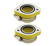 Carburador moto Para PWK21 24 26 28 30mm PE26/28/30 TM28/30 Carb 2 Uds Adaptador De Carburador Goma Para Motocicleta Tubo Entrada Carburadores para motos(Yellow)