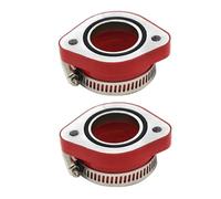Carburador moto Para PWK21 24 26 28 30mm PE26/28/30 TM28/30 Carb 2 Uds Adaptador De Carburador Goma Para Motocicleta Tubo Entrada Carburadores para motos(Red)