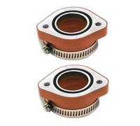 Carburador moto Para PWK21 24 26 28 30mm PE26/28/30 TM28/30 Carb 2 Uds Adaptador De Carburador Goma Para Motocicleta Tubo Entrada Carburadores para motos(Orange)